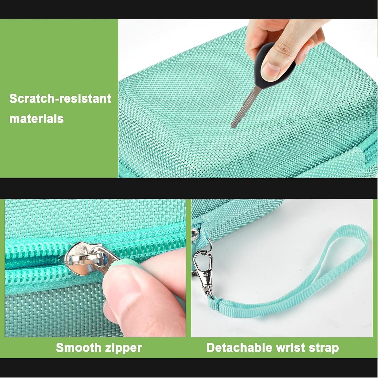 Case Compatible with VAHOIALD FHD 1080P Digital Camera/for CAMKORY Digital Point and Shoot/for KODAK PIXPRO FZ45-BK 16MP Vlogging/for IWEUKJLO/for Nsoela, Holder for SD Card More (Green)