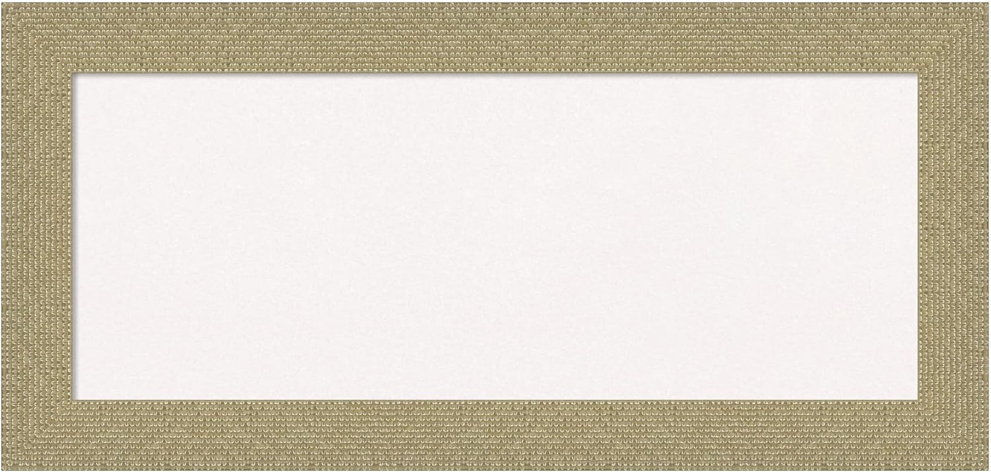 Amanti Art White Cork Board for Wall, 16x34 Vision Board with Gold Frame, Medium Corkboard Office Decor for Home Organization, Casual Corkboard Pinboard to Display Items for Home Organization in