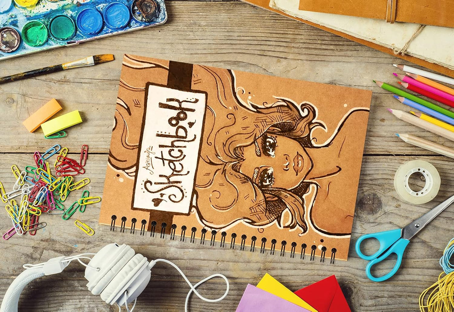 48 Pcs A5 Spiral Notebooks Journal with Kraft Cover, 5x8 Inches, Ruled Lined Paper, for Work, Sketches, Study, Notes Taking, Gifts, Brown (48 PCS(Lined))