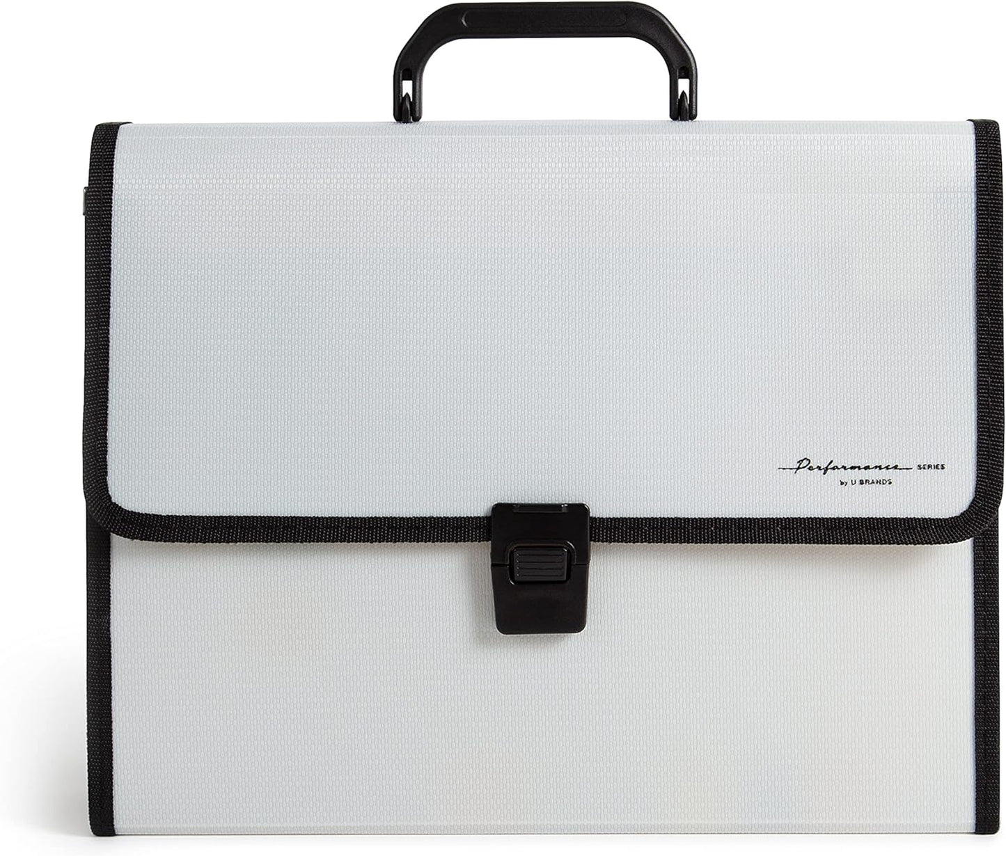 U Brands Gray Expandable 26-Pocket Performance Poly File Folder with Handle Office Supplies, 13” x 10.83” x 2.5”