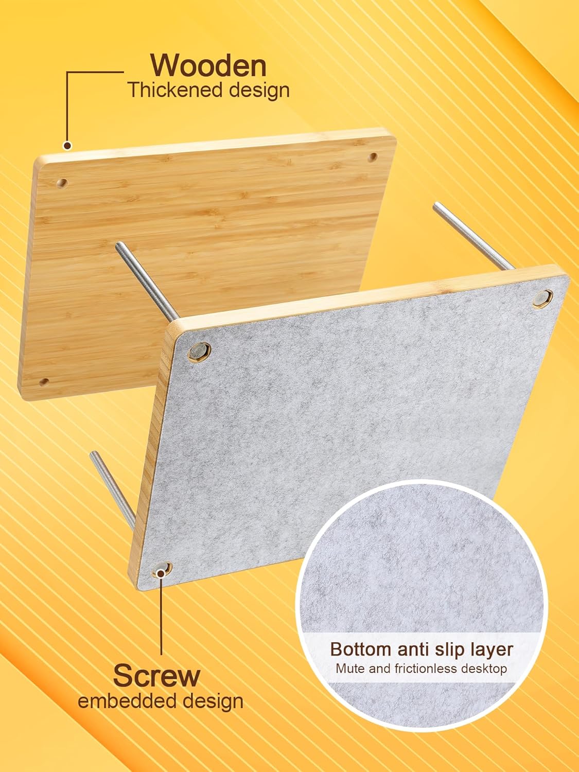 Book Press - 14.7x11.4 Large Size, Sustainable Wood Bookbinding Press, Portable Grip Handle & Anti-Slip Mat, Handmade Book Binding Tools for Craft Enthusiasts