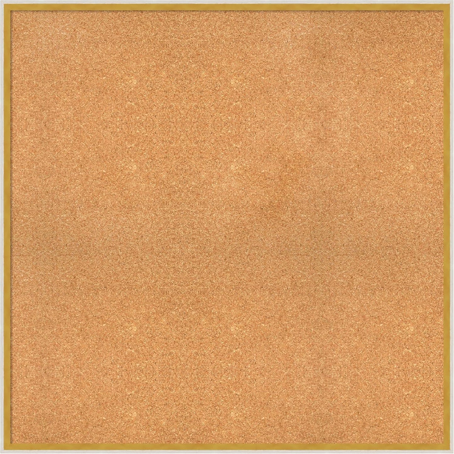 Amanti Art Natural Cork Board for Wall, 35x35 Vision Board with White Frame, Oversize Corkboard Office Decor for Home Organization, Modern Corkboard Pinboard to Display Items for Home Organization in