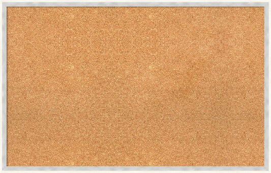 Amanti Art Natural Cork Board for Wall, 21x33 Vision Board with White Frame, Large Corkboard Office Decor for Home Organization, Modern Corkboard Pinboard to Display Items for Home Organization in