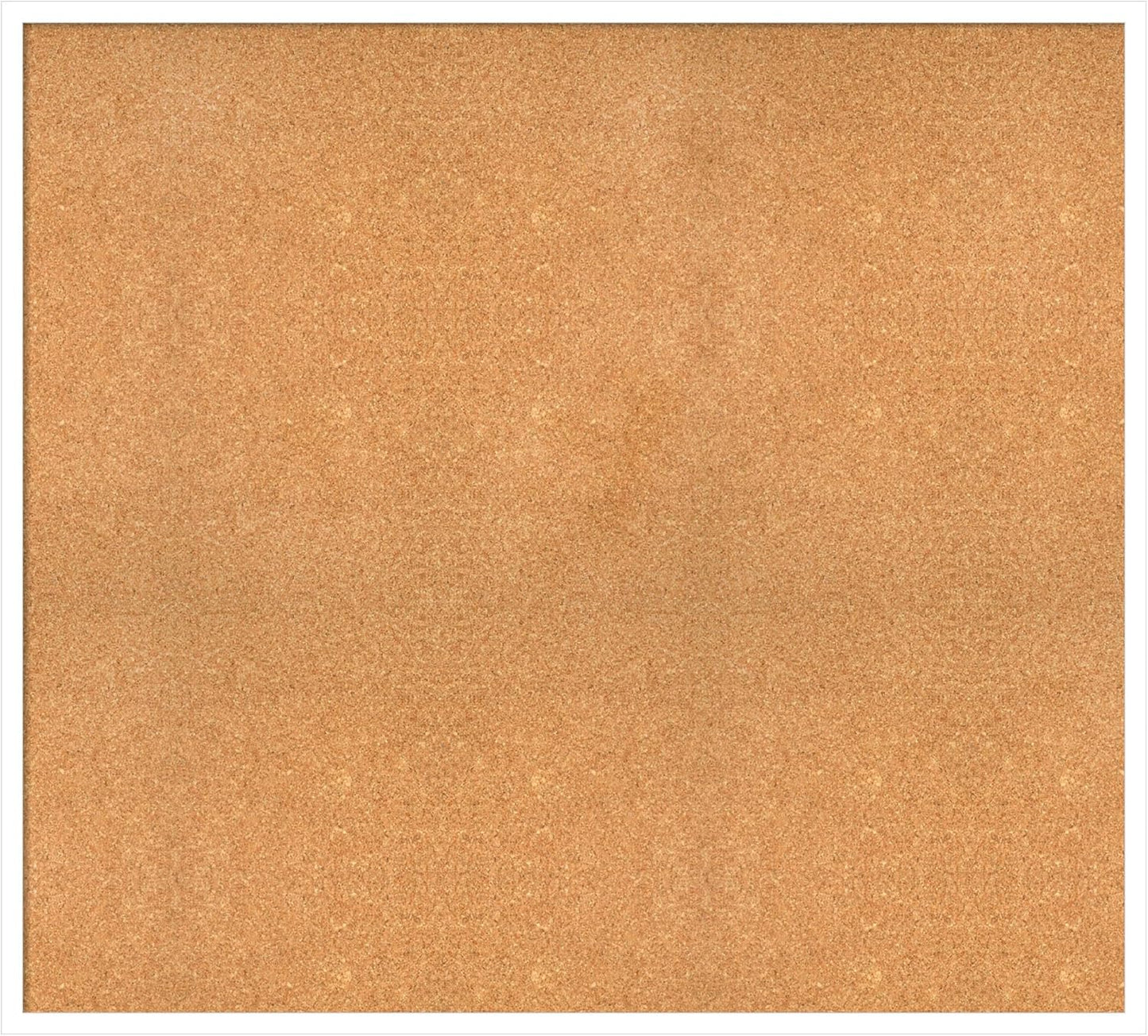 Amanti Art Natural Cork Board for Wall, 37x41 Vision Board with White Frame, Oversize Corkboard Office Decor for Home Organization, Modern Corkboard Pinboard to Display Items for Home Organization in