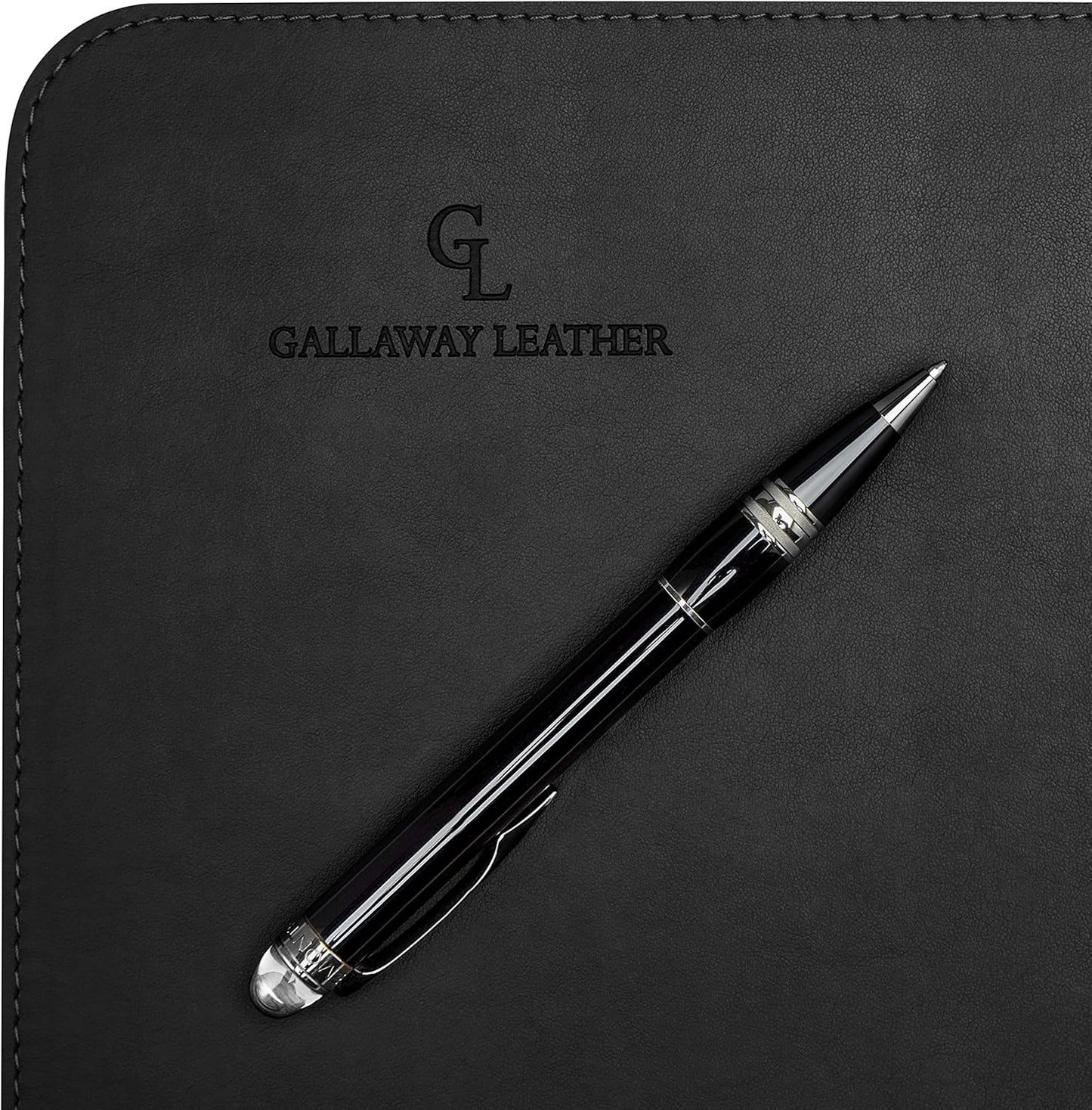 Gallaway Leather Desk Pad – 25 x 17 inch - Desk Mat Home Office Desk Accessories Desktop Protector XXL Mouse Pad Writing Desk Blotter - Black - Medium