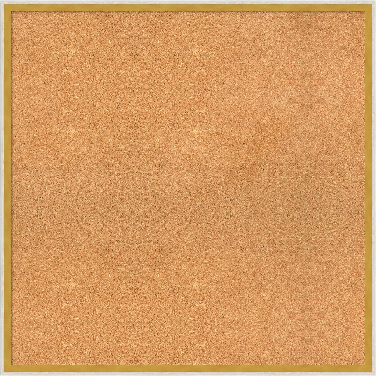 Amanti Art Natural Cork Board for Wall, 27x27 Vision Board with White Frame, Large Corkboard Office Decor for Home Organization, Modern Corkboard Pinboard to Display Items for Home Organization in