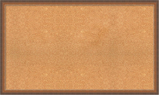 Amanti Art Natural Cork Board for Wall, 24x40 Vision Board with Bronze Frame, Large Corkboard Office Decor for Home Organization, Modern Corkboard Pinboard to Display Items for Home Organization in
