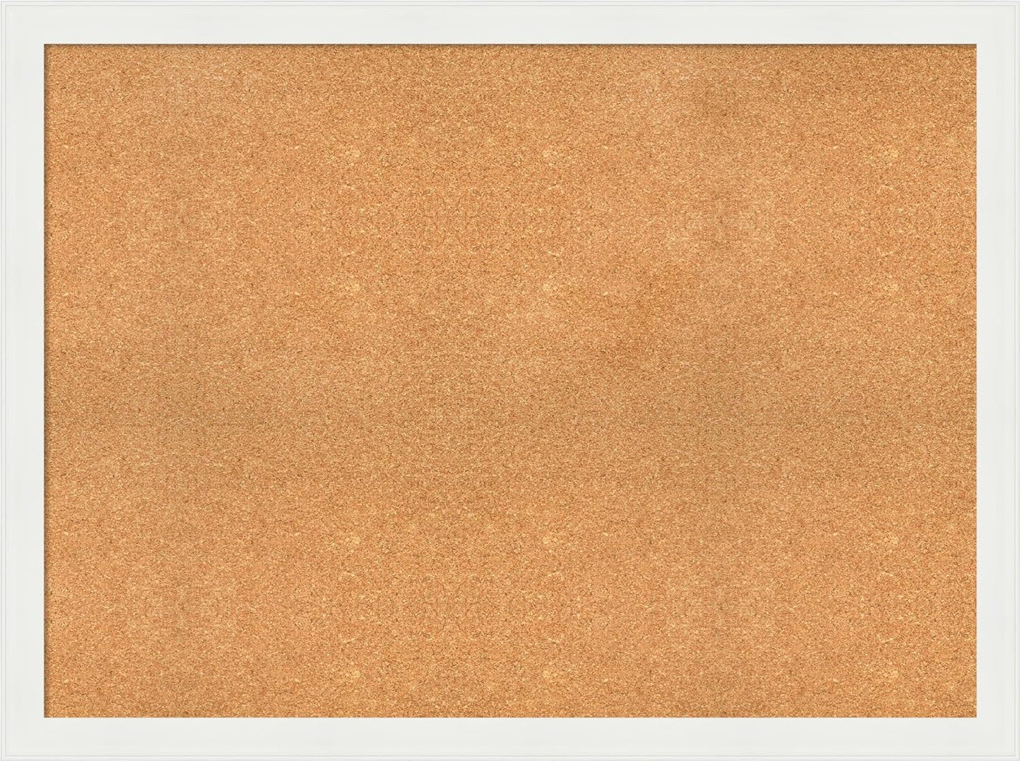 Amanti Art Natural Cork Board for Wall, 35x47 Vision Board with White Frame, Oversize Corkboard Office Decor for Home Organization, Casual Corkboard Pinboard to Display Items for Home Organization in