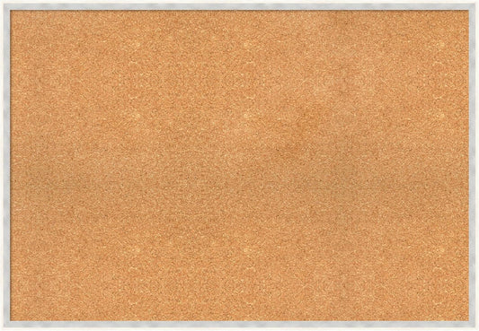 Amanti Art Natural Cork Board for Wall, 27x39 Vision Board with White Frame, Large Corkboard Office Decor for Home Organization, Modern Corkboard Pinboard to Display Items for Home Organization in