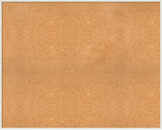 Amanti Art Natural Cork Board for Wall, 33x41 Vision Board with White Frame, X-Large Corkboard Office Decor for Home Organization, Modern Corkboard Pinboard to Display Items for Home Organization in