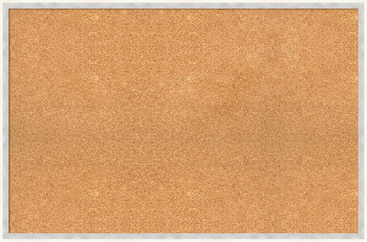 Amanti Art Natural Cork Board for Wall, 23x35 Vision Board with White Frame, Large Corkboard Office Decor for Home Organization, Modern Corkboard Pinboard to Display Items for Home Organization in