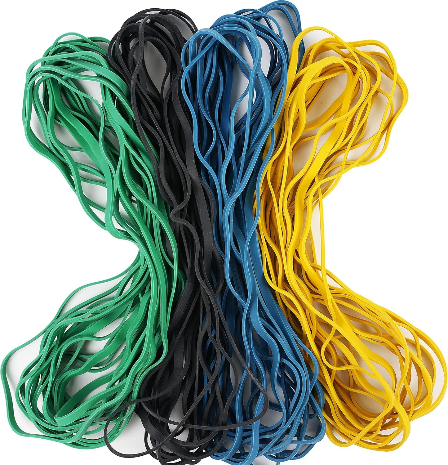 AMUU Trash Can Bands Rubber Bands Large Flat Fold Length 12inch 40 Pieces Fits 8-33 Gallon Trash Cans Heavy Duty Elastic Rubber Bands for File Folders Office Home Supplies