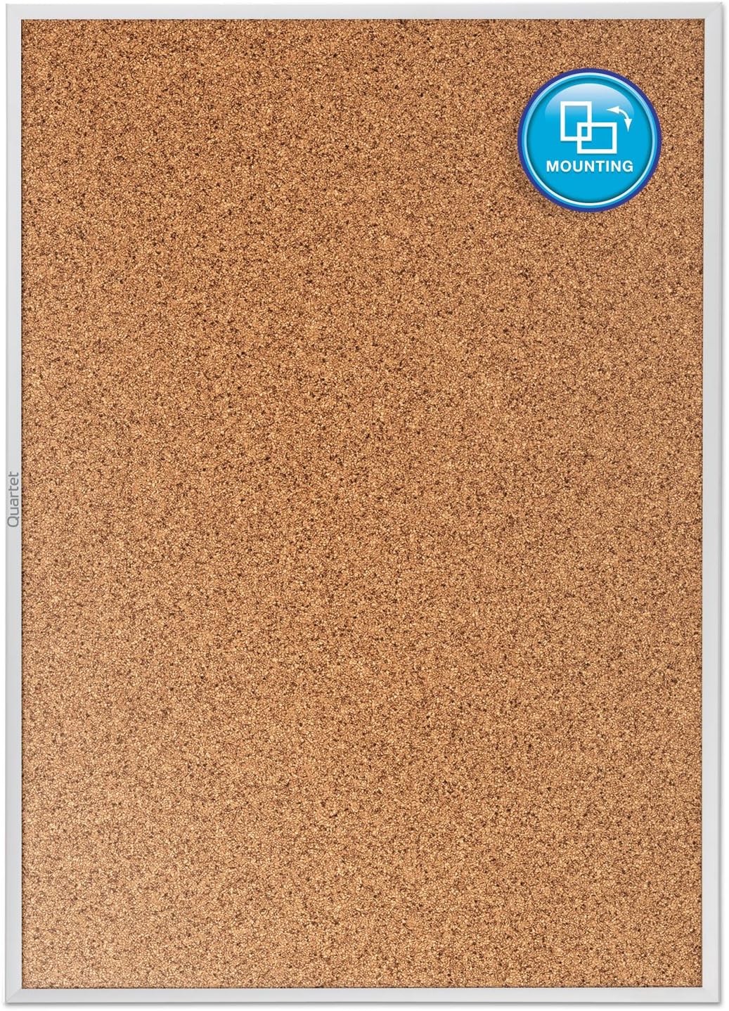 Quartet Cork Board, Bulletin Board, 3' x 2' Corkboard, Aluminum Frame (2303)