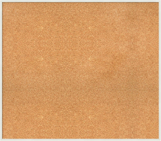 Amanti Art Natural Cork Board for Wall, 29x33 Vision Board with White Frame, Large Corkboard Office Decor for Home Organization, Modern Corkboard Pinboard to Display Items for Home Organization in