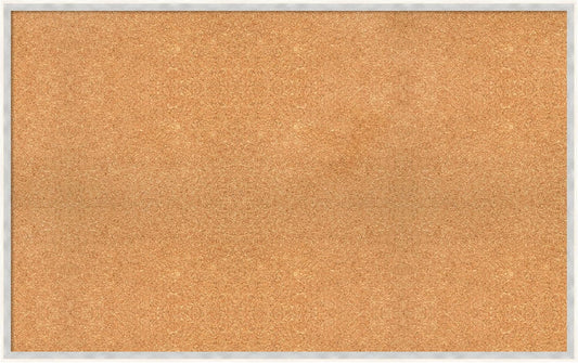 Amanti Art Natural Cork Board for Wall, 27x43 Vision Board with White Frame, Oversize Corkboard Office Decor for Home Organization, Modern Corkboard Pinboard to Display Items for Home Organization in