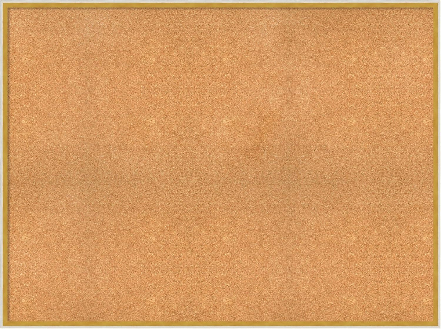 Amanti Art Natural Cork Board for Wall, 35x47 Vision Board with White Frame, Oversize Corkboard Office Decor for Home Organization, Modern Corkboard Pinboard to Display Items for Home Organization in