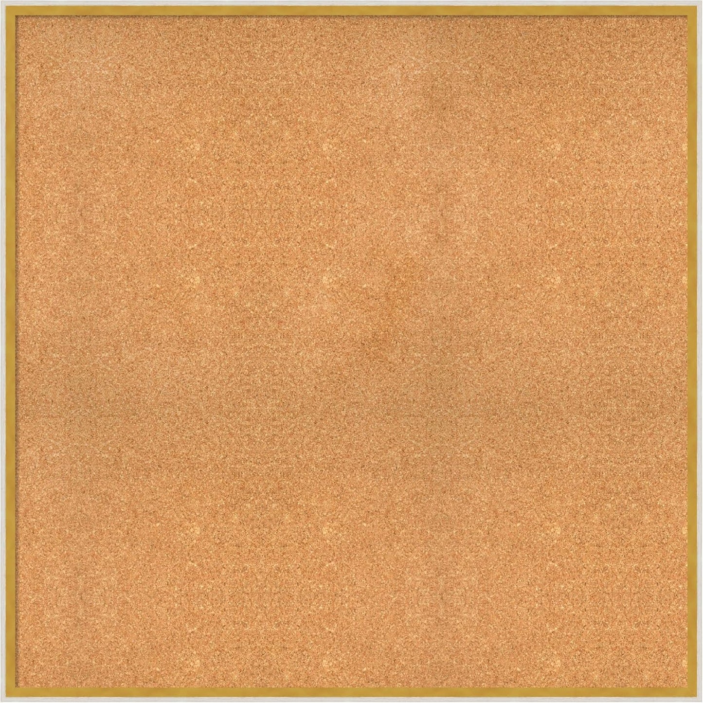 Amanti Art Natural Cork Board for Wall, 37x37 Vision Board with White Frame, Oversize Corkboard Office Decor for Home Organization, Modern Corkboard Pinboard to Display Items for Home Organization in