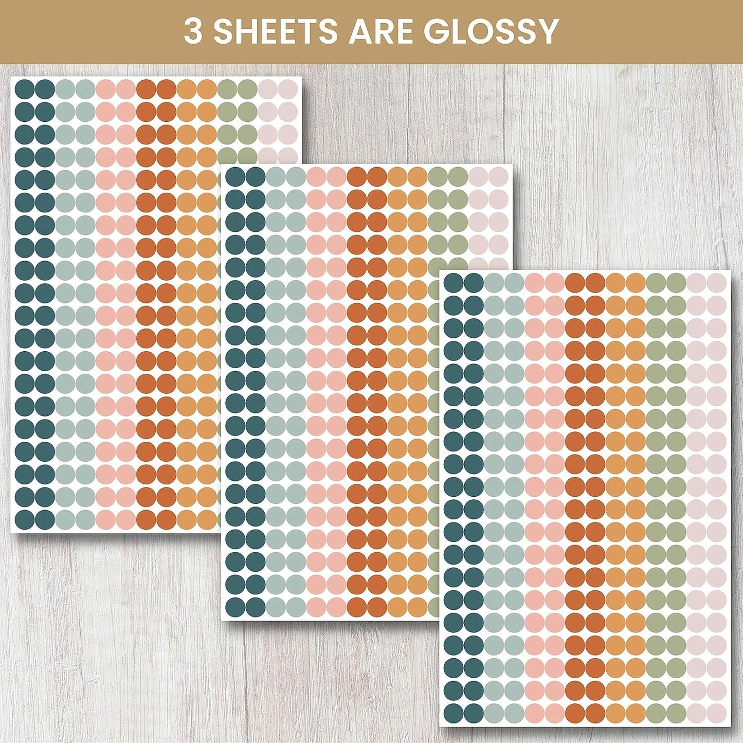 bloom daily planners Color Coding Planner Stickers - Muted Neutrals 1/4" Minimalist Dot Labels - Six Sheets, 1000+ Stickers Per Pack! - Sweater Weather