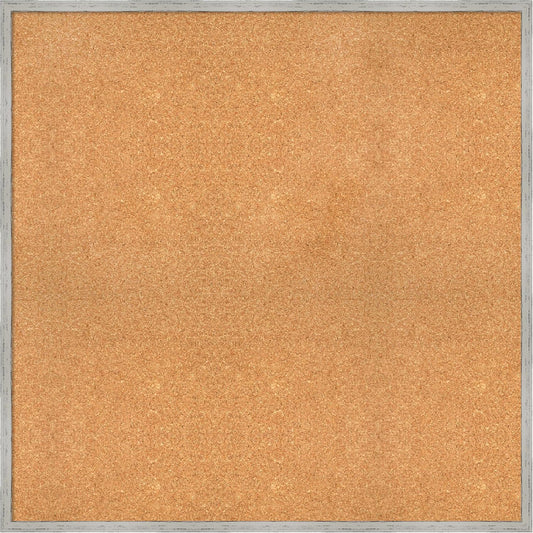 Amanti Art Natural Cork Board for Wall, 35x35 Vision Board with White Frame, Oversize Corkboard Office Decor for Home Organization, Cottage Corkboard Pinboard to Display Items for Home Organization