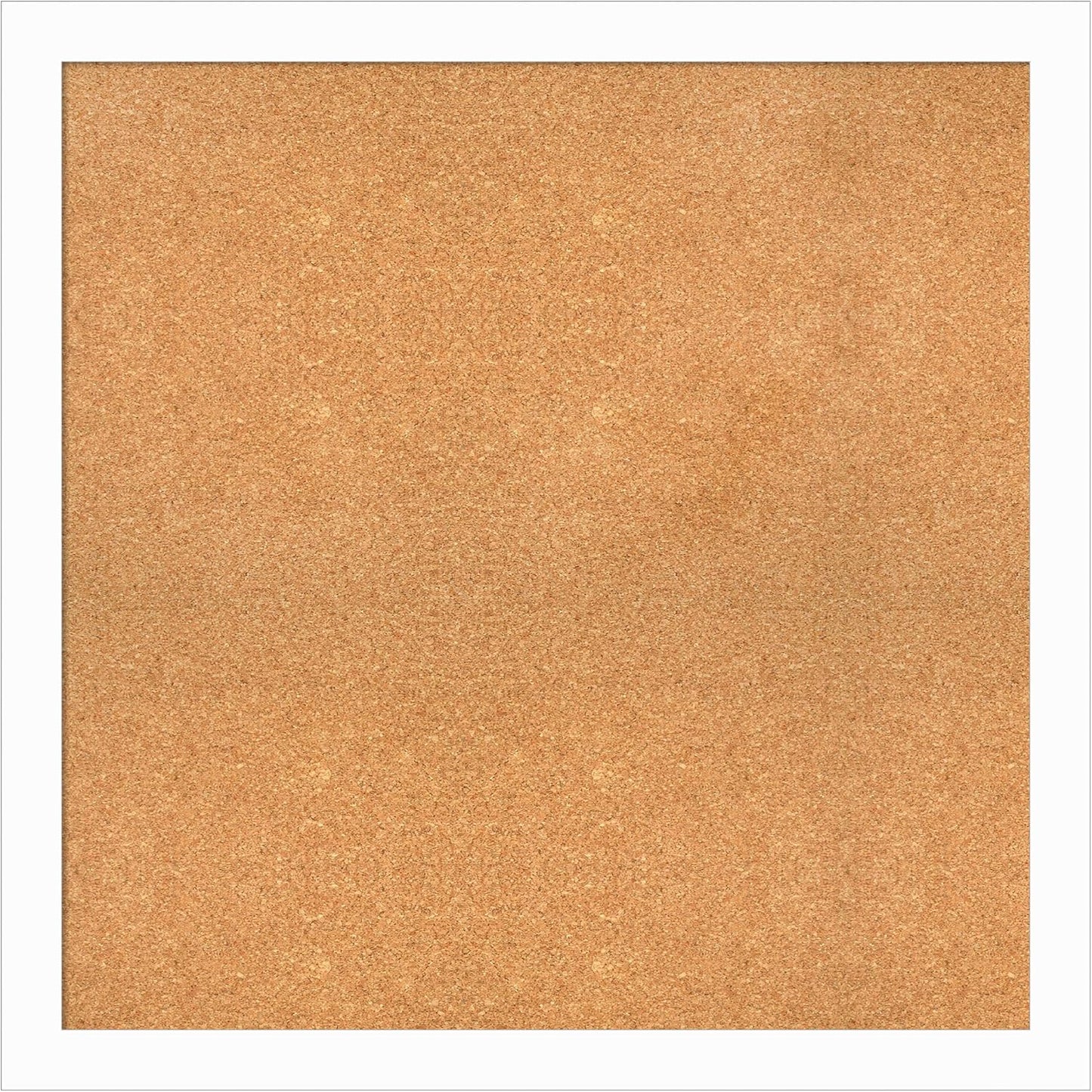 Amanti Art Natural Cork Board for Wall, 35x35 Vision Board with White Frame, Large Corkboard Office Decor for Home Organization, Casual Corkboard Pinboard to Display Items for Home Organization in