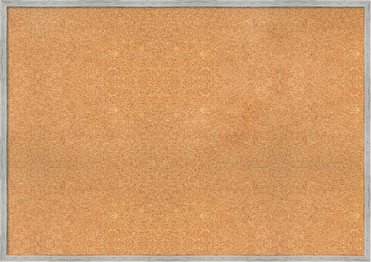 Amanti Art Natural Cork Board for Wall, 29x41 Vision Board with White Frame, X-Large Corkboard Office Decor for Home Organization, Cottage Corkboard Pinboard to Display Items for Home Organization in