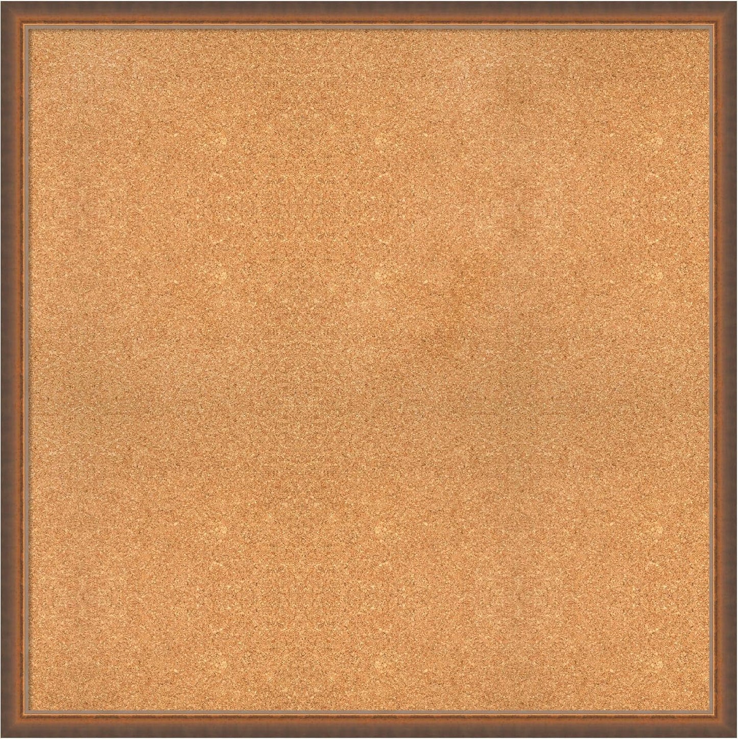 Amanti Art Natural Cork Board for Wall, 36x36 Vision Board with Bronze Frame, Oversize Corkboard Office Decor for Home Organization, Modern Corkboard Pinboard to Display Items for Home Organization