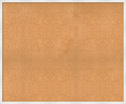 Amanti Art Natural Cork Board for Wall, 37x45 Vision Board with White Frame, Oversize Corkboard Office Decor for Home Organization, Country Rustic Corkboard Pinboard to Display Items for Home