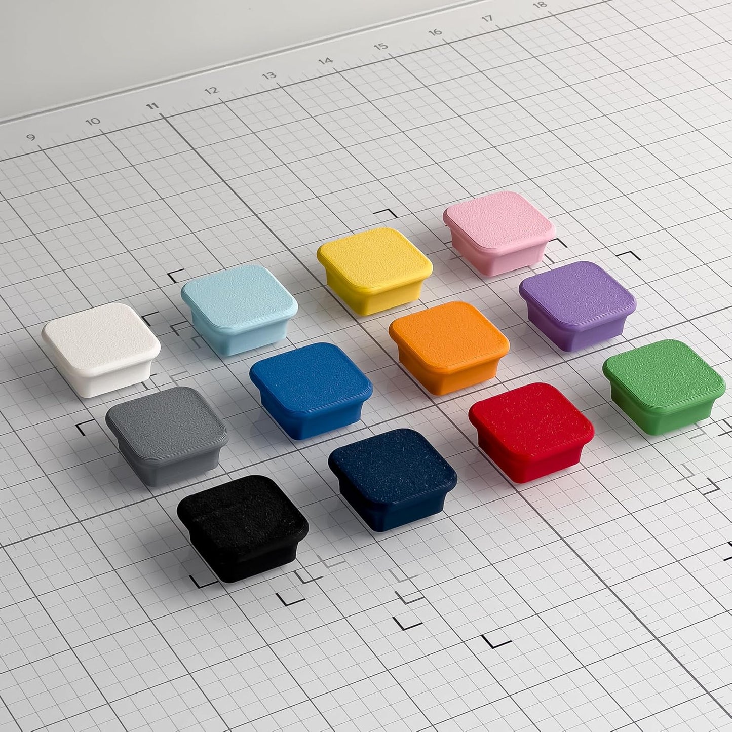 Glassboard Studio MiniBar Magnet - Strong Neodymium Rare Earth Magnets for Fridge, Whiteboard, Locker & Magnetic Glassboards - Ideal for Crafting & Office Use - Strong Fridge Magnets (Cherry Red, 12)