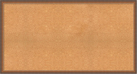 Amanti Art Natural Cork Board for Wall, 28x52 Vision Board with Bronze Frame, Oversize Corkboard Office Decor for Home Organization, Modern Corkboard Pinboard to Display Items for Home Organization