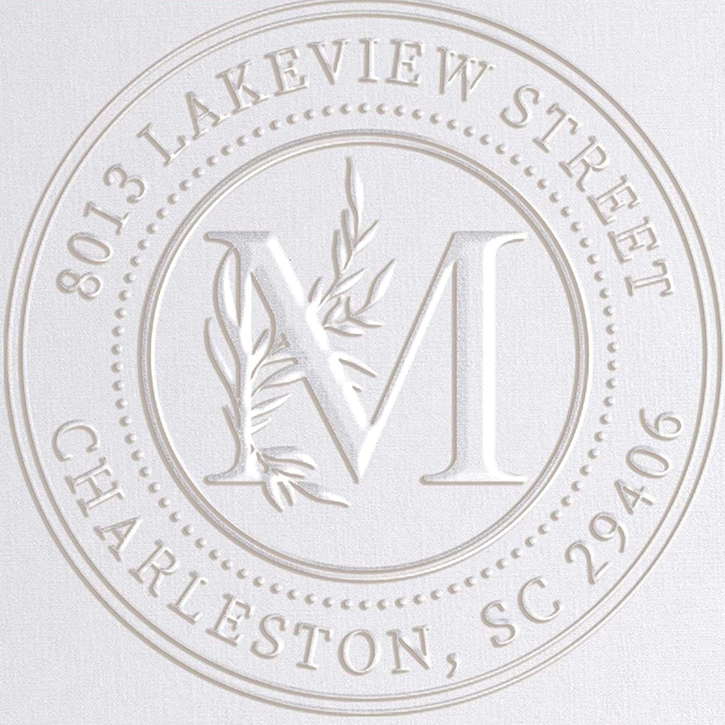 Monogram Address Embosser Seal Stamp - Personalized Custom Wedding Embosser