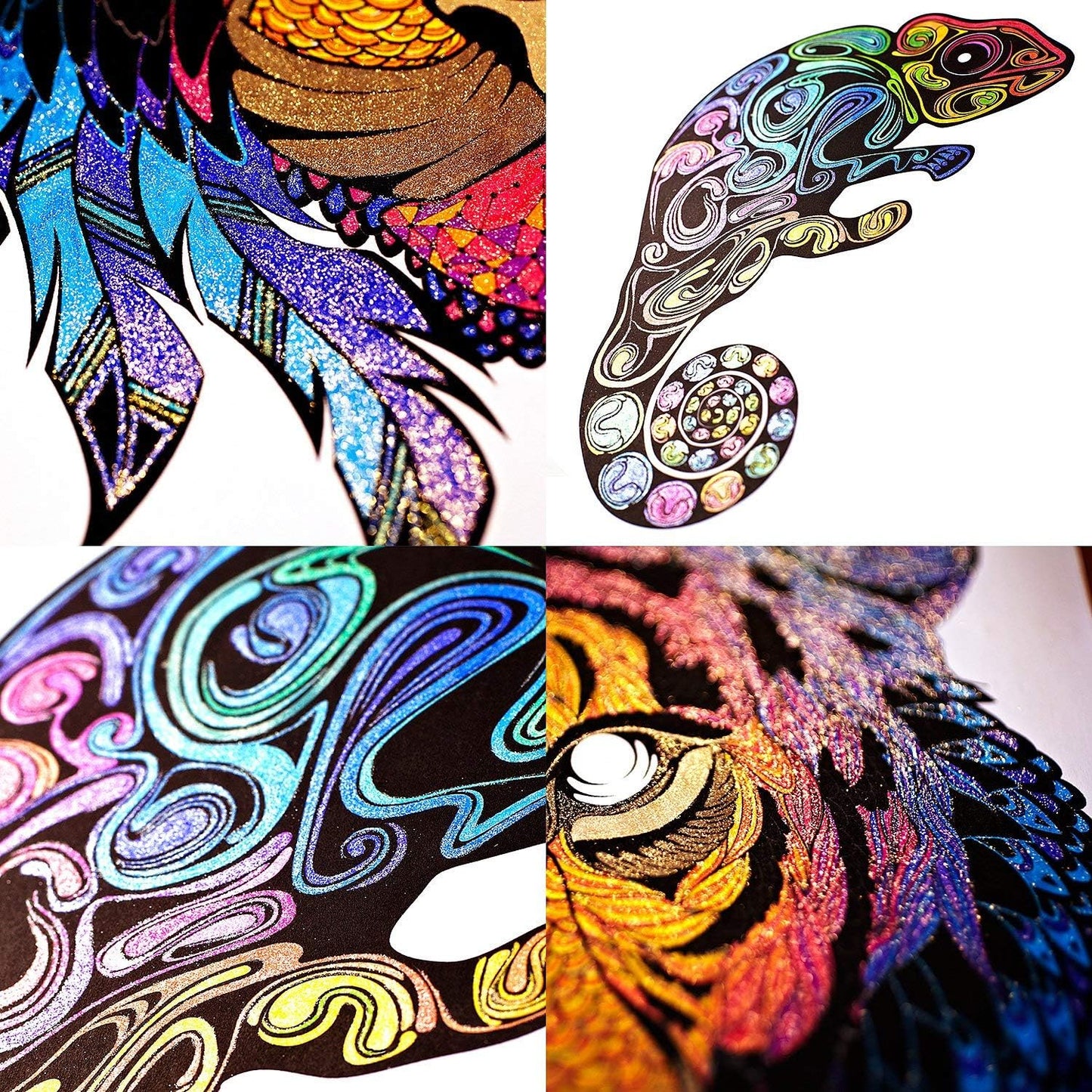 CHROMATEK Glitter Pens 60 Set Best Colors. 200% the Ink: 30 Gel Pens, 30 Refills. Super Glittery Ultra Vivid Colors. No Repeats. Professional Art Pens. New & Improved