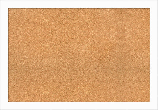 Amanti Art Natural Cork Board for Wall, 27x39 Vision Board with White Frame, Large Corkboard Office Decor for Home Organization, Casual Corkboard Pinboard to Display Items for Home Organization in