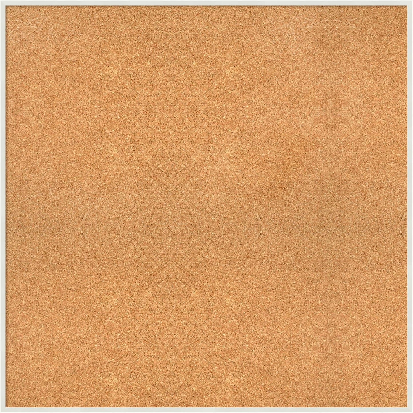 Amanti Art Natural Cork Board for Wall, 33x33 Vision Board with White Frame, Large Corkboard Office Decor for Home Organization, Modern Corkboard Pinboard to Display Items for Home Organization in