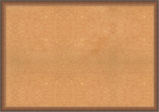 Amanti Art Natural Cork Board for Wall, 28x40 Vision Board with Bronze Frame, Large Corkboard Office Decor for Home Organization, Modern Corkboard Pinboard to Display Items for Home Organization in