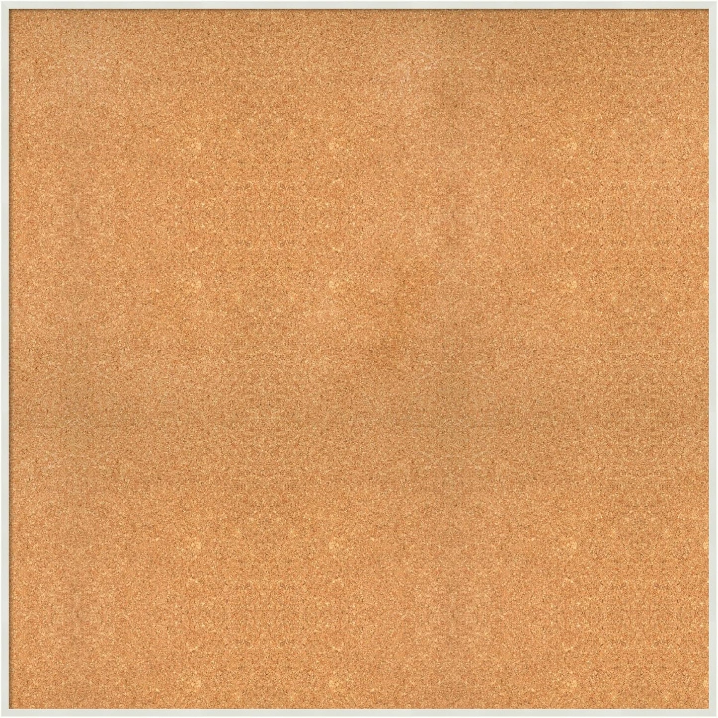 Amanti Art Natural Cork Board for Wall, 37x37 Vision Board with White Frame, Oversize Corkboard Office Decor for Home Organization, Modern Corkboard Pinboard to Display Items for Home Organization in