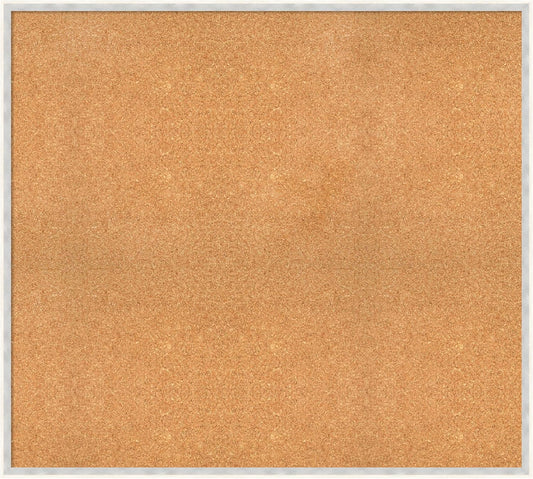 Amanti Art Natural Cork Board for Wall, 35x39 Vision Board with White Frame, Oversize Corkboard Office Decor for Home Organization, Modern Corkboard Pinboard to Display Items for Home Organization in