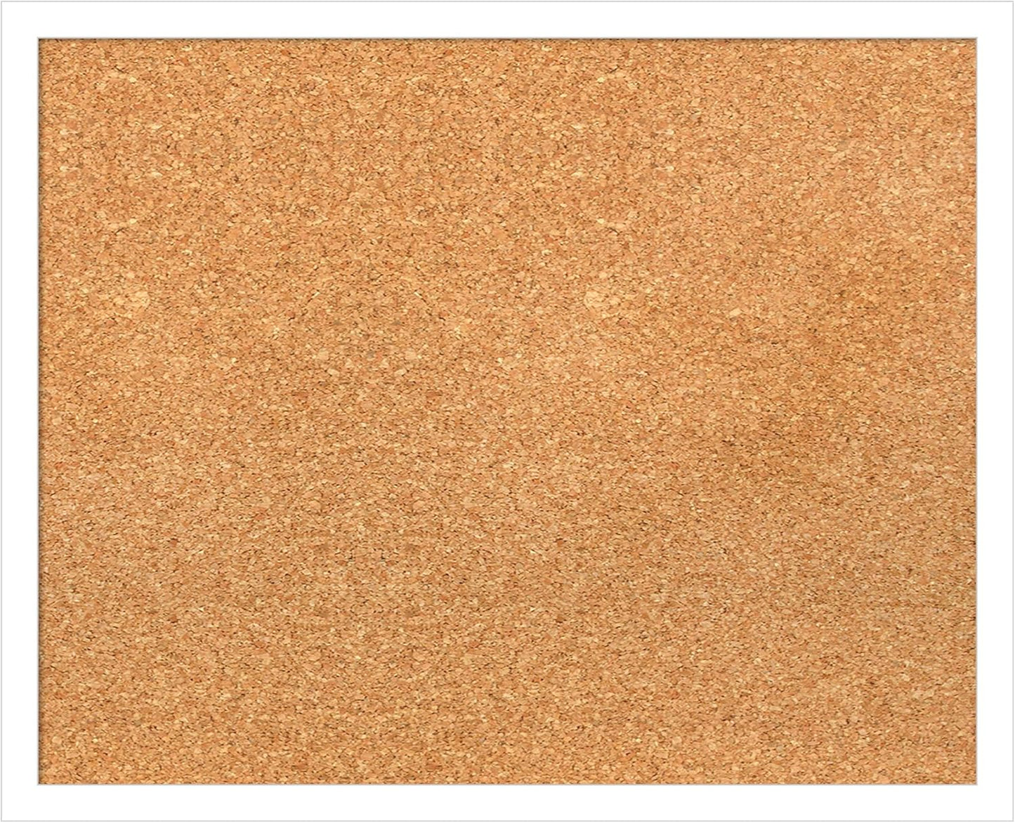 Amanti Art Natural Cork Board for Wall, 17x21 Vision Board with White Frame, Small Corkboard Office Decor for Home Organization, Modern Corkboard Pinboard to Display Items for Home Organization in