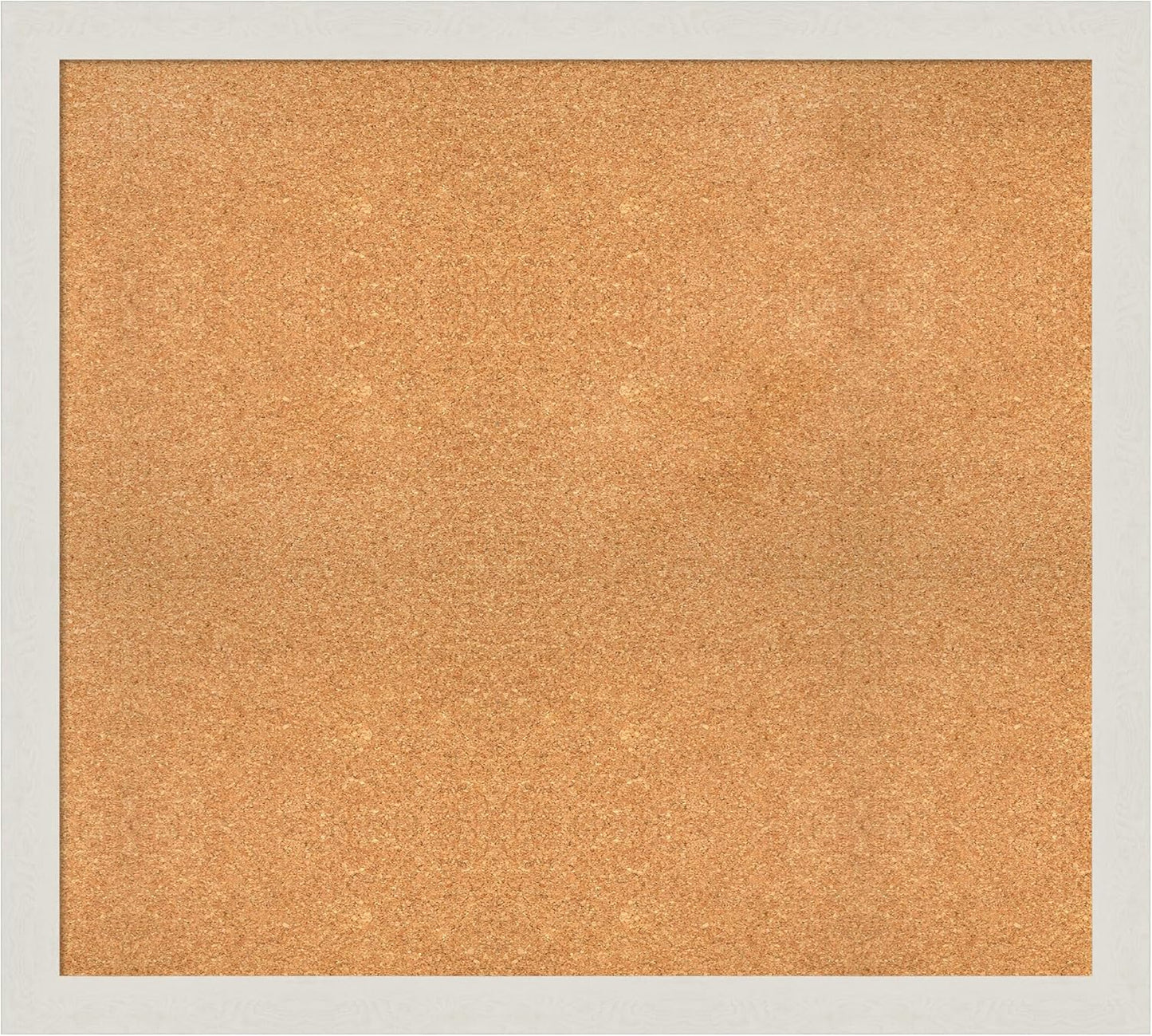 Amanti Art Natural Cork Board for Wall, 35x39 Vision Board with White Frame, X-Large Corkboard Office Decor for Home Organization, Country Rustic Corkboard Pinboard to Display Items for Home