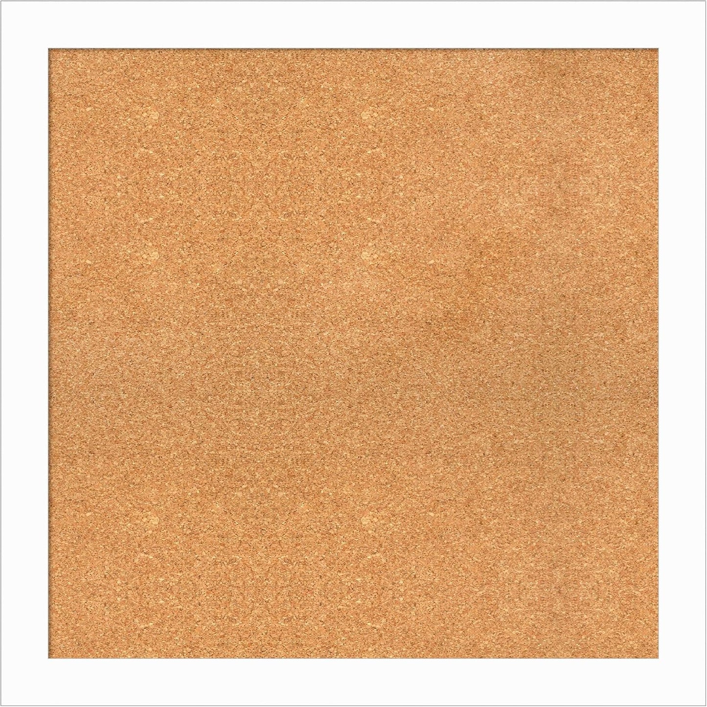 Amanti Art Natural Cork Board for Wall, 29x29 Vision Board with White Frame, Large Corkboard Office Decor for Home Organization, Casual Corkboard Pinboard to Display Items for Home Organization in