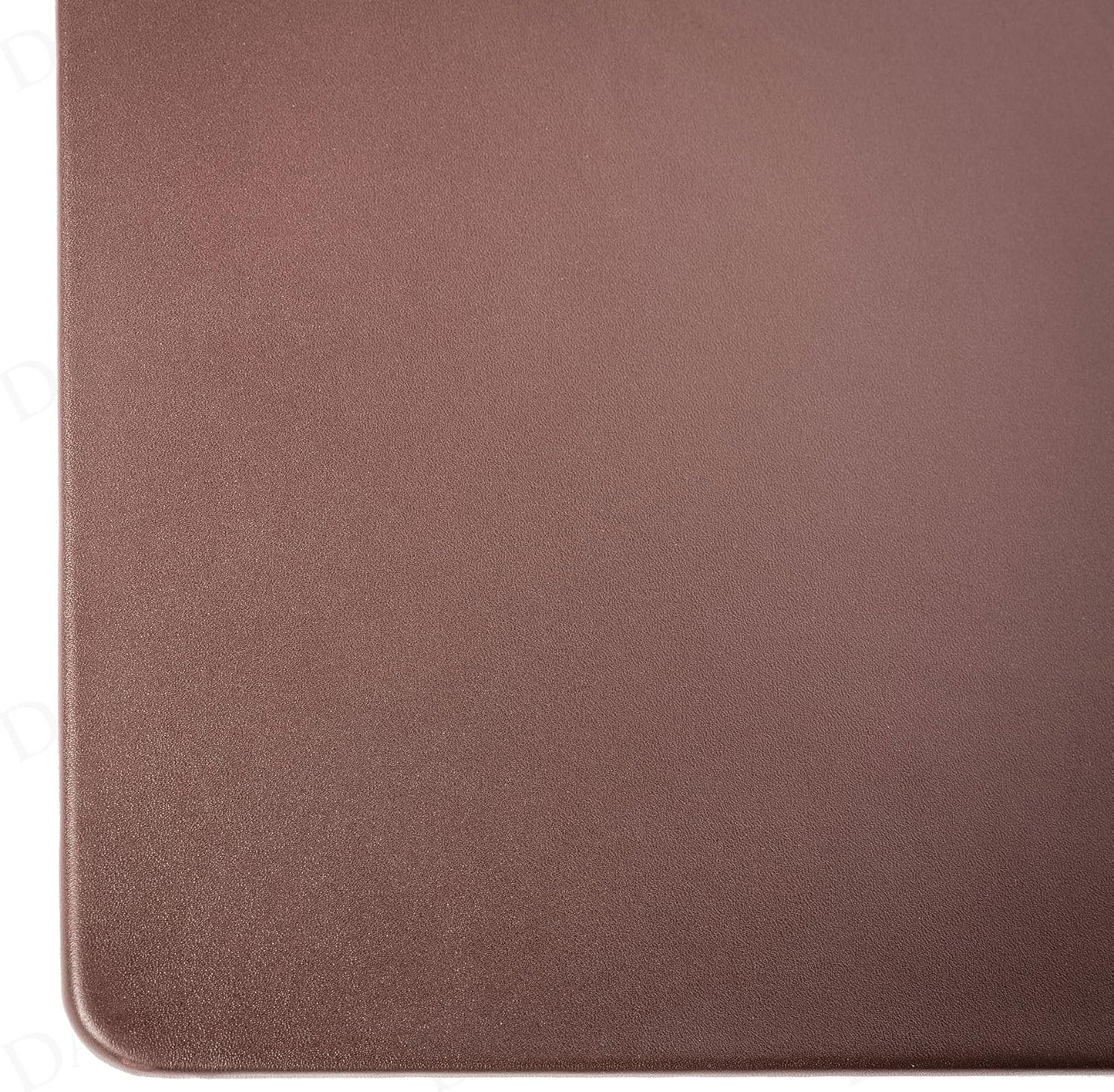 Dacasso 20" x 16" Brown Leatherette Luxury Conference Pad - Faux Leather Desk Blotter for Writing - Boardroom Organization & Executive Table Decor