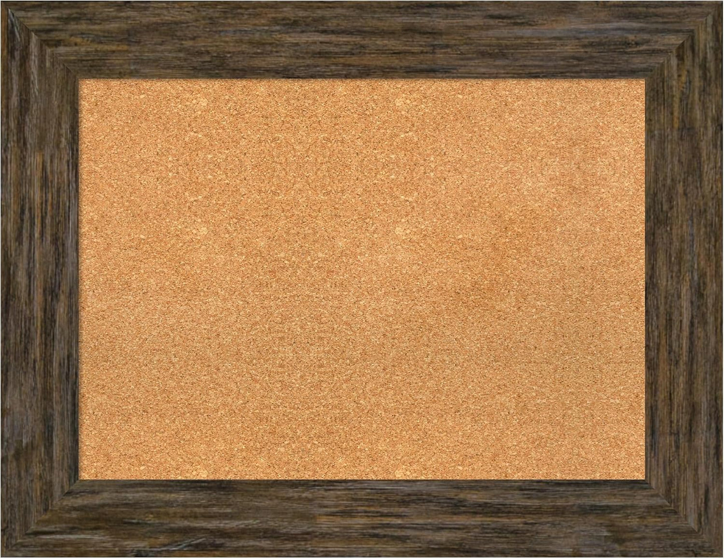 Amanti Art Natural Cork Board for Wall, 27x35 Vision Board with Brown Wood Frame, Medium Corkboard Office Decor for Home Organization, Rustic Farmhouse Corkboard Pinboard to display items for home