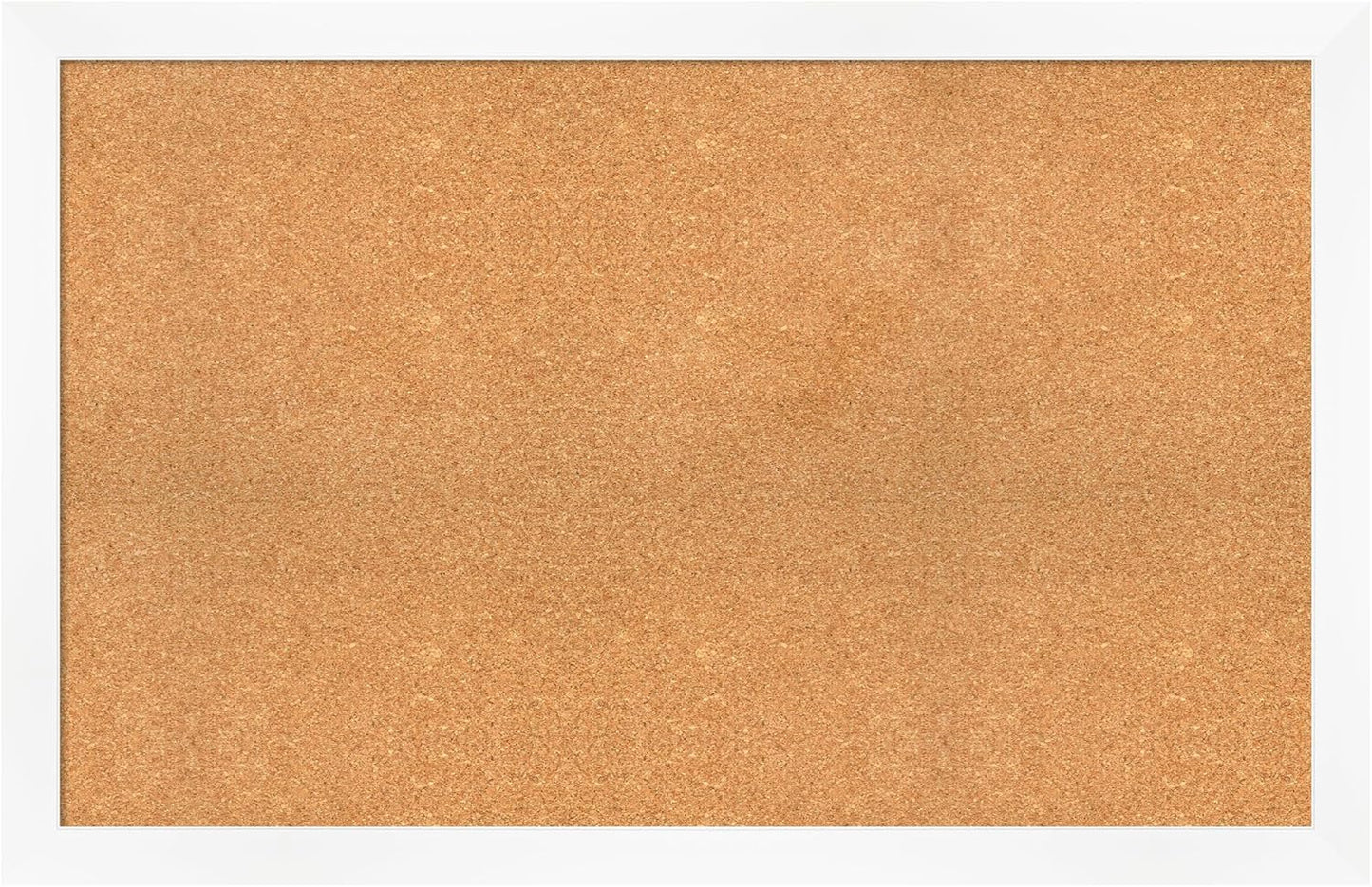 Amanti Art Natural Cork Board for Wall, 29x45 Vision Board with White Frame, Oversize Corkboard Office Decor for Home Organization, Modern Corkboard Pinboard to Display Items for Home Organization in