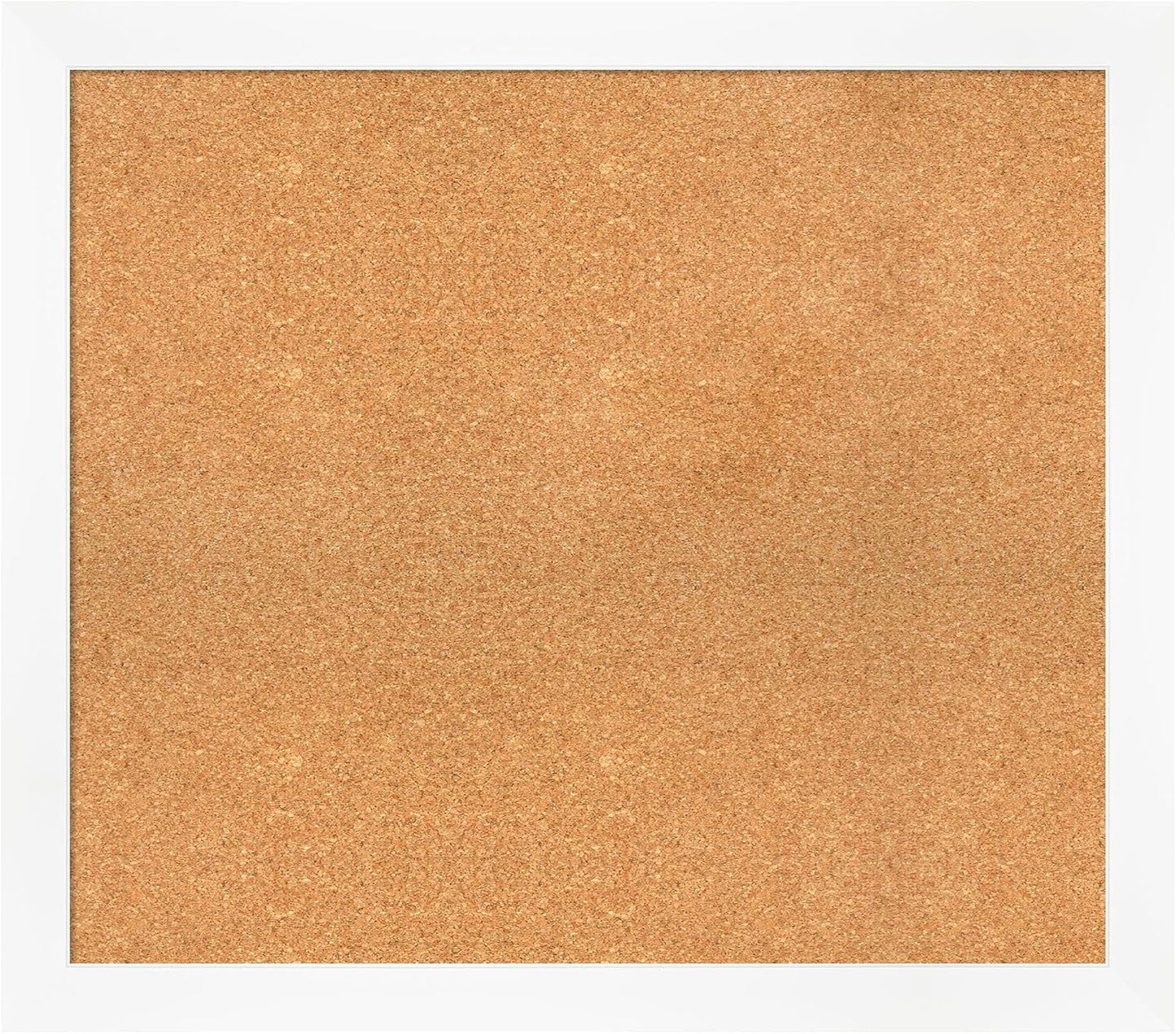 Amanti Art Natural Cork Board for Wall, 29x33 Vision Board with White Frame, Large Corkboard Office Decor for Home Organization, Modern Corkboard Pinboard to Display Items for Home Organization in
