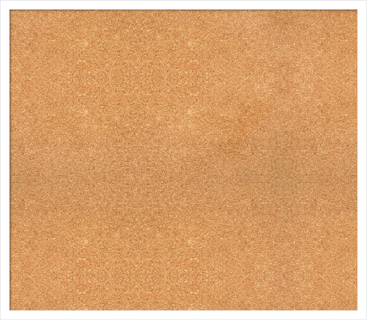 Amanti Art Natural Cork Board for Wall, 27x31 Vision Board with White Frame, Large Corkboard Office Decor for Home Organization, Modern Corkboard Pinboard to Display Items for Home Organization in