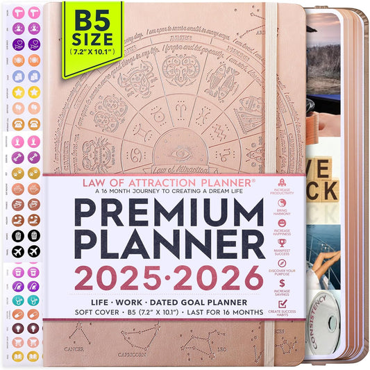 2025-2026 Planner Weekly and Monthly | 16-Month Life Planner to Increase Focus & Productivity | Reduce Overwhelm & Achieve Your Biggest Goals | Include Gift Box & Stickers | Sep 2025-Dec 2026