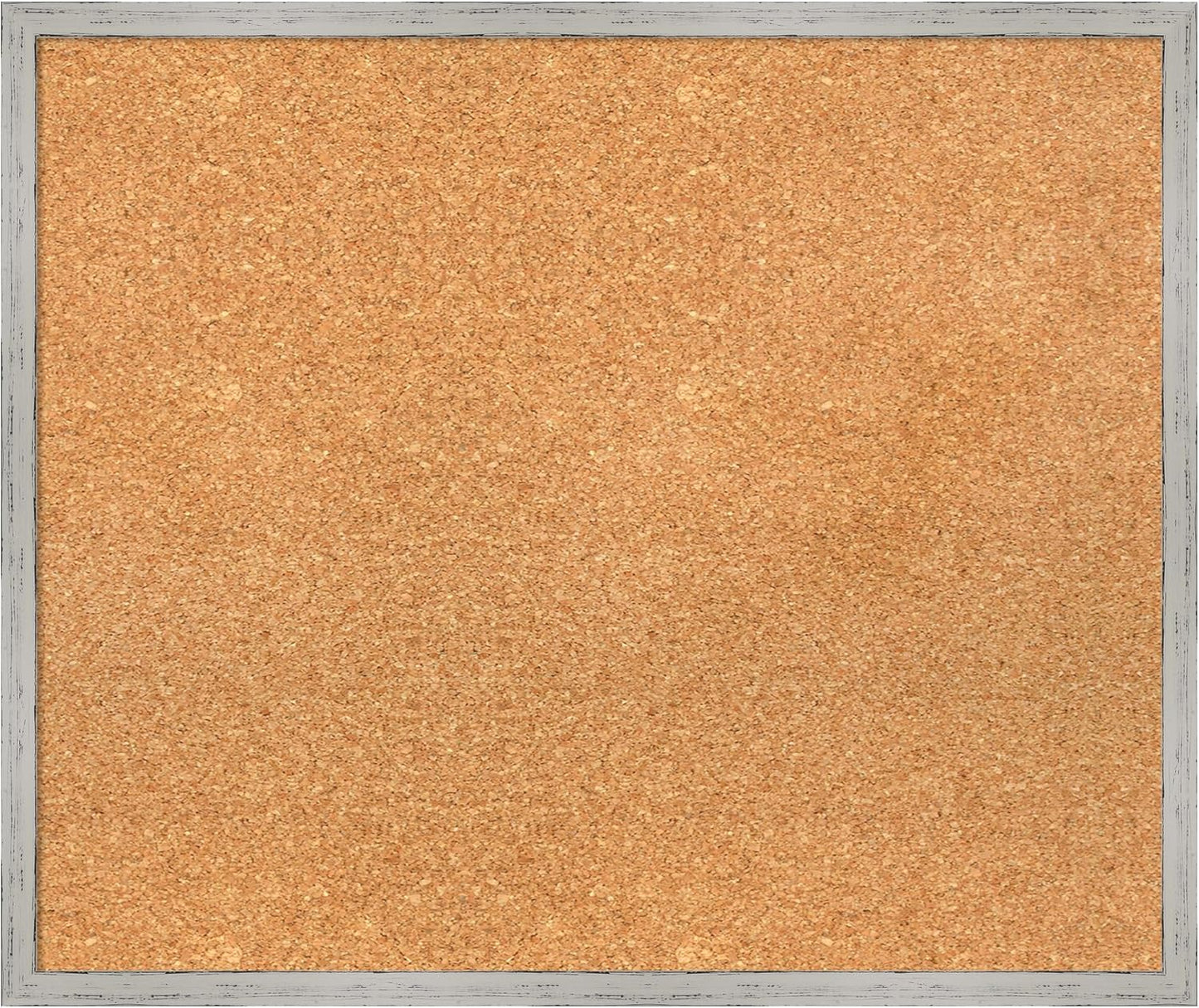 Amanti Art Natural Cork Board for Wall, 21x25 Vision Board with White Frame, Medium Corkboard Office Decor for Home Organization, Cottage Corkboard Pinboard to Display Items for Home Organization in