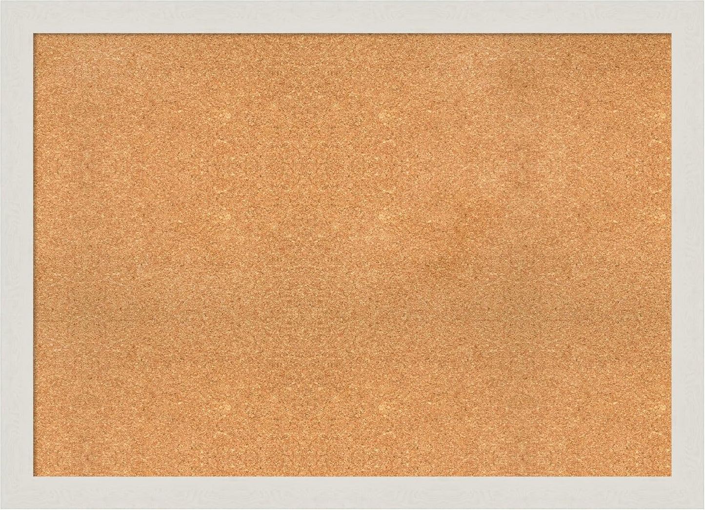 Amanti Art Natural Cork Board for Wall, 31x43 Vision Board with White Frame, X-Large Corkboard Office Decor for Home Organization, Country Rustic Corkboard Pinboard to Display Items for Home