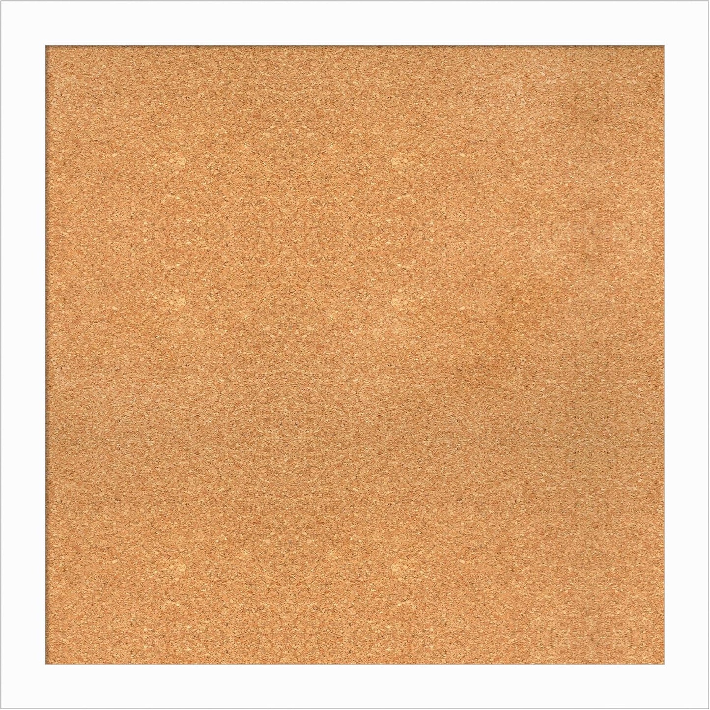 Amanti Art Natural Cork Board for Wall, 31x31 Vision Board with White Frame, Large Corkboard Office Decor for Home Organization, Casual Corkboard Pinboard to Display Items for Home Organization in