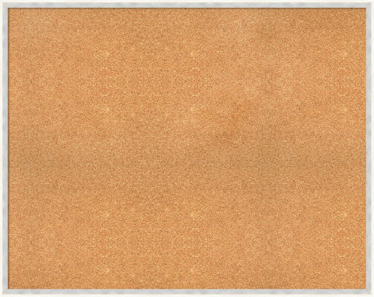 Amanti Art Natural Cork Board for Wall, 31x39 Vision Board with White Frame, X-Large Corkboard Office Decor for Home Organization, Modern Corkboard Pinboard to Display Items for Home Organization in