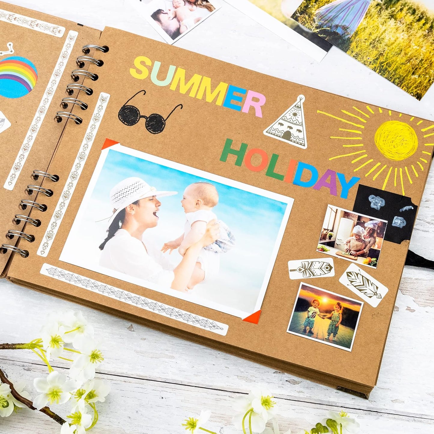 Bstorify Large Scrapbook Photo Albums 50 Pages (11 x 8.5 inch) Brown Thick Kraft Paper, Memory Book - Ideal for Your Scrapbooking, Art & Craft Projects